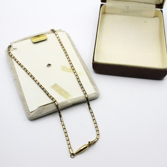 Vintage Krementz Gold Overlay Necklace in Original Box Signed Jewelry - Hey Viv - Picture 5 of 8